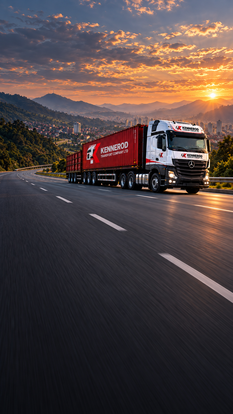 Kennerod trailer truck moving cargo across Africa